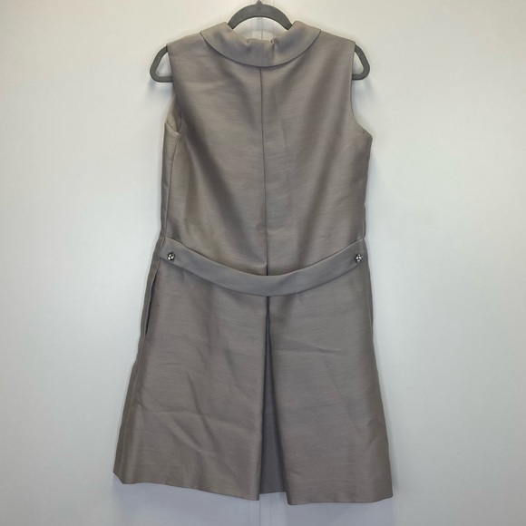 Vintage Richard Frontman 1960s Gray Button Up Collared Sleeveless Dress - Picture 10 of 16